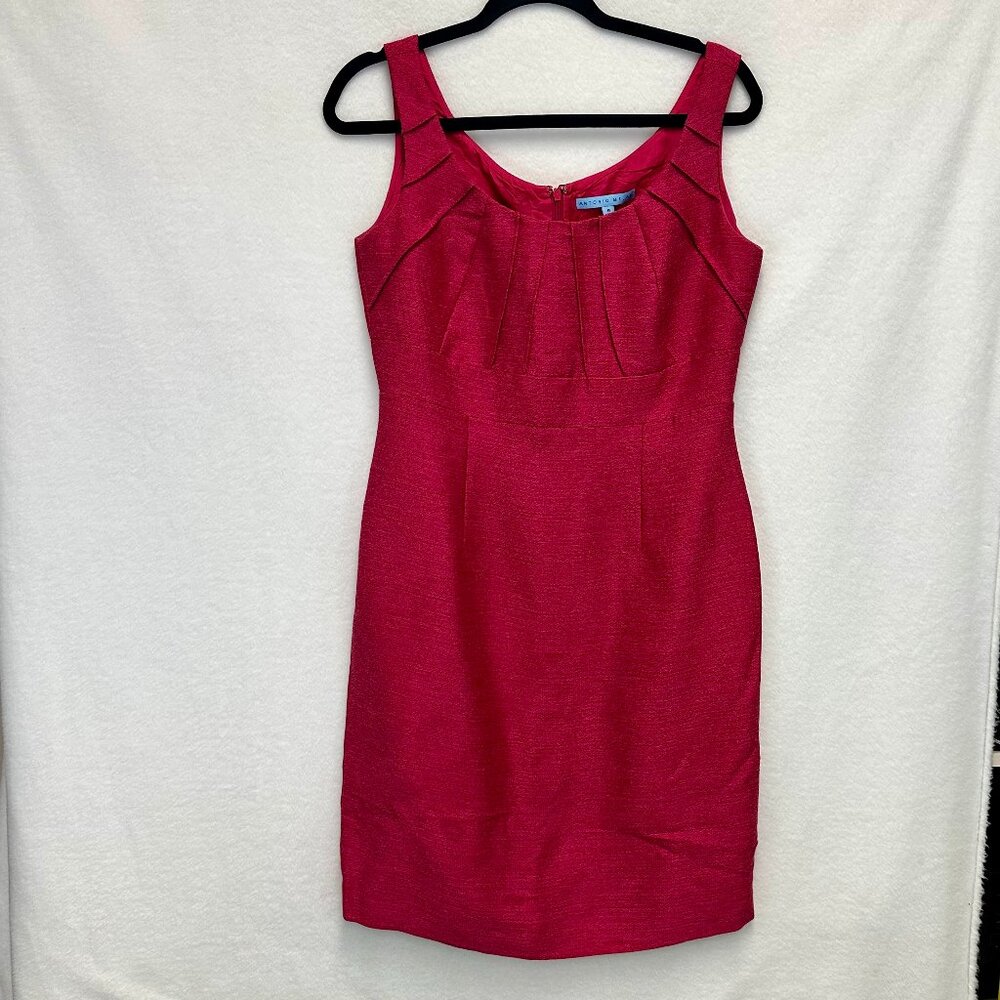 Antonio Melani Pleated Knee-length Dress - Pink - Sz 6